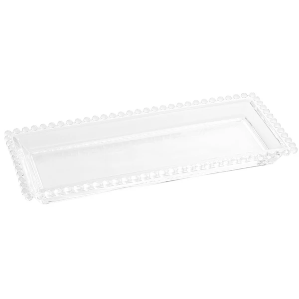 Travessa retangular de cristal Pearl Wolff 30x13x3