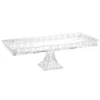 Travessa retangular de cristal com pé Dragon Lyor 34x15x10,5