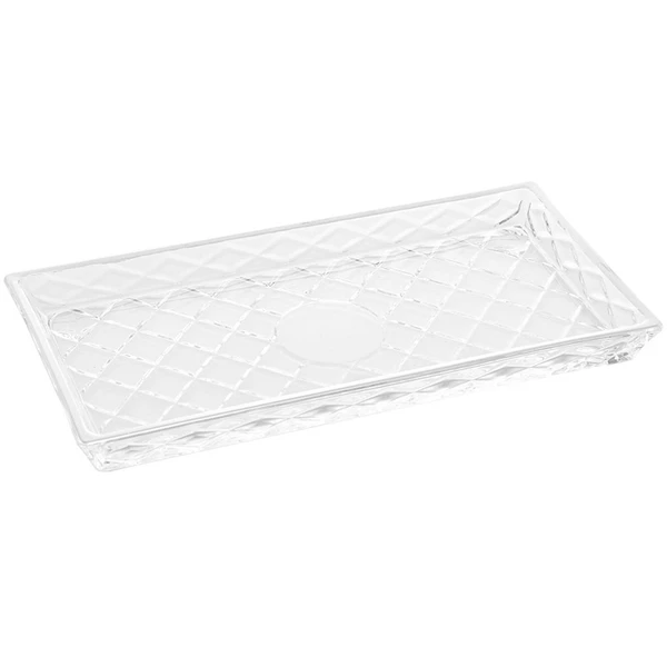 Travessa retangular de vidro Diamond Lyor 28,5x14,5x2