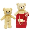Urso de pelúcia com sacola presenteável Amigos do Coração 8,5x7,5x19