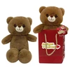 Urso de pelúcia com sacola presenteável Amigos do Coração 8,5x7,5x19