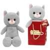 Urso de pelúcia com sacola presenteável Amigos do Coração 8,5x7,5x19