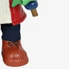 Urso natalino com colete puffer, árvore de Natal e lanterna com vela de LED 50 cm