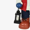Urso natalino com colete puffer, árvore de Natal e lanterna com vela de LED 50 cm