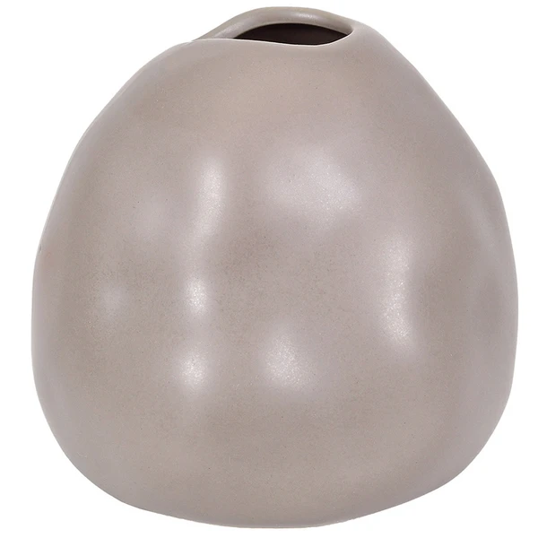 Vaso de cerâmica irregular cinza Grillo 10x10x12