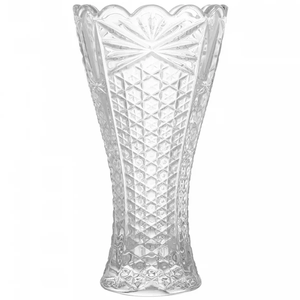 Vaso de cristal texturizado com bordas onduladas Princess Wolff 8x14