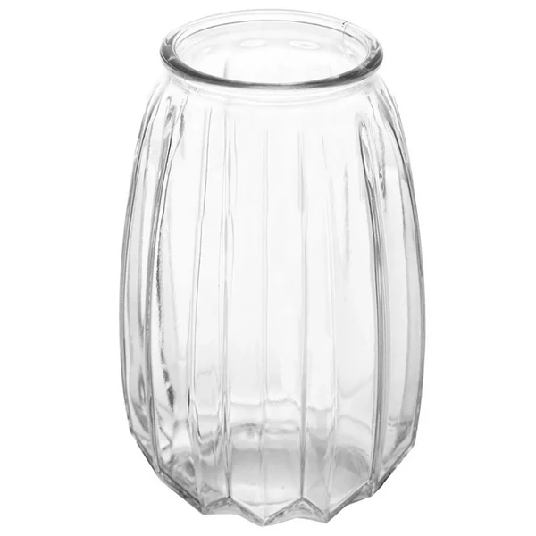 Vaso de vidro canelado Reflexos Lyor 12,5x19,5