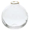 Vaso de vidro com fio de ouro na borda P Mart 10x10x9,5