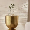 Vaso de vidro com fio de ouro na borda P Mart 10x10x9,5