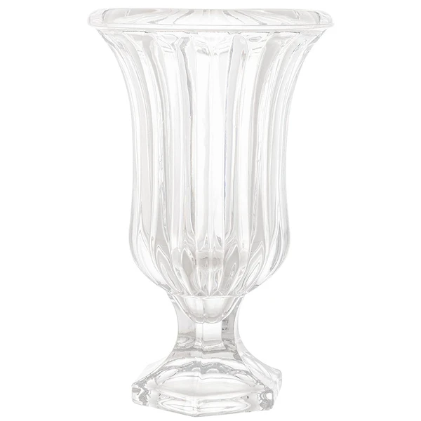 Vaso de vidro texturizado com pé Renaissance Lyor 15x24