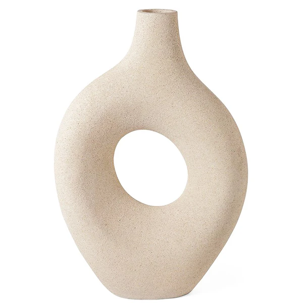 Vaso em poliresina Circle off white Mart 24x36