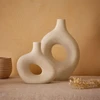 Vaso em poliresina Circle off white Mart 24x36