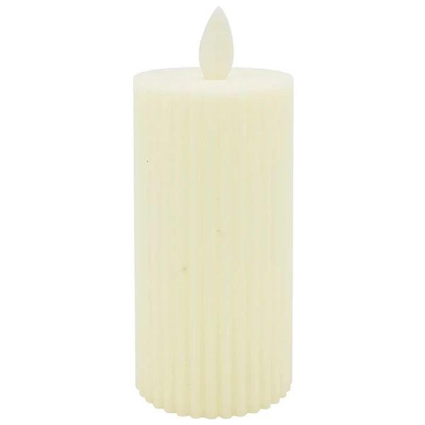 Vela de LED canelada com movimento chama viva 5x11