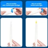 Vela longa de LED branco quente à pilhas 28 cm