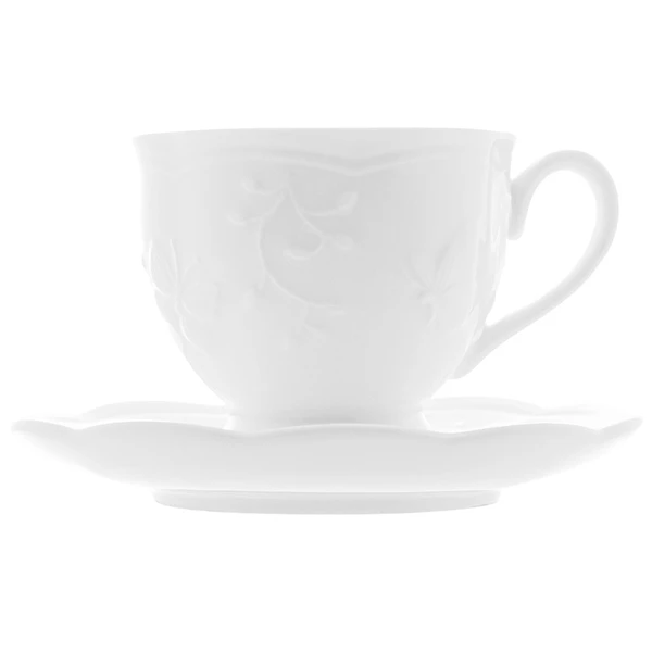 Xícara de porcelana com pires para café Butterfly Flower Lyor 100 ml