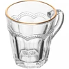 Xícara de vidro para café com fio de ouro Belle Epoque Lyor 80 ml