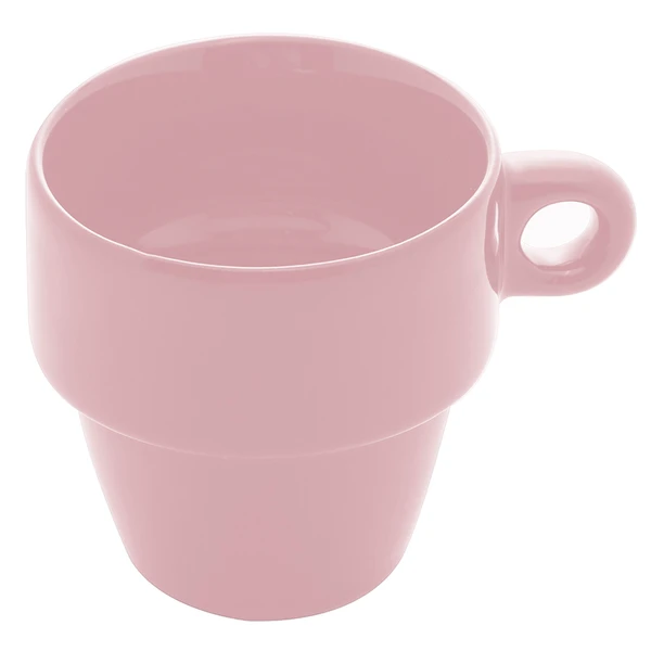 Xícara empilhável rosa Lyor 90 ml