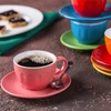 Xícara para café com pires em cerâmica Colors Lyor 80 ml