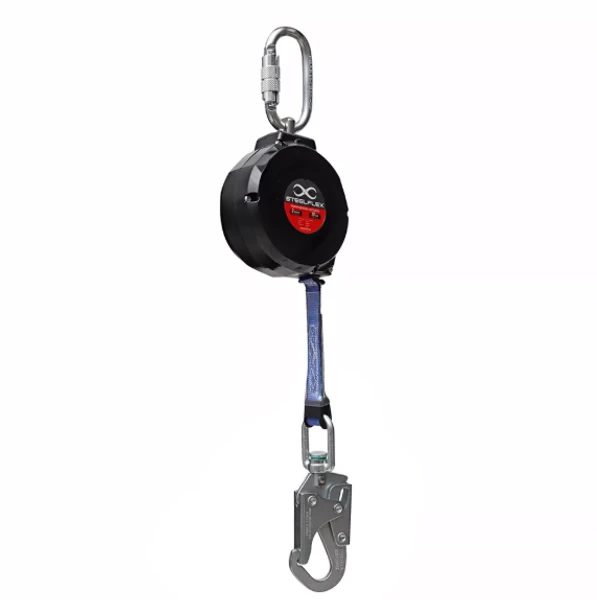 Trava-Quedas Retrátil Steelflex 3m em Fita Dyneema STF-CQTQ0173S para Trabalho em Altura
