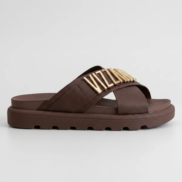 Chinelo Papete Vizzano Marrom Chocolate