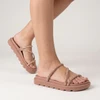 Papete Vizzano Feminina Nude Com Strass
