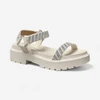 Sandália Vizzano Papete Plataforma Com Strass Off White