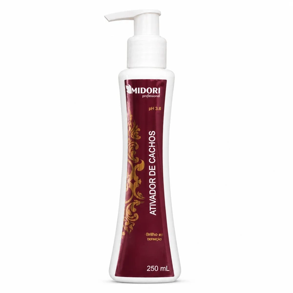 Ativador de Cachos Midori Profissional 250ml, Definição, Hidratação e Controle do Frizz