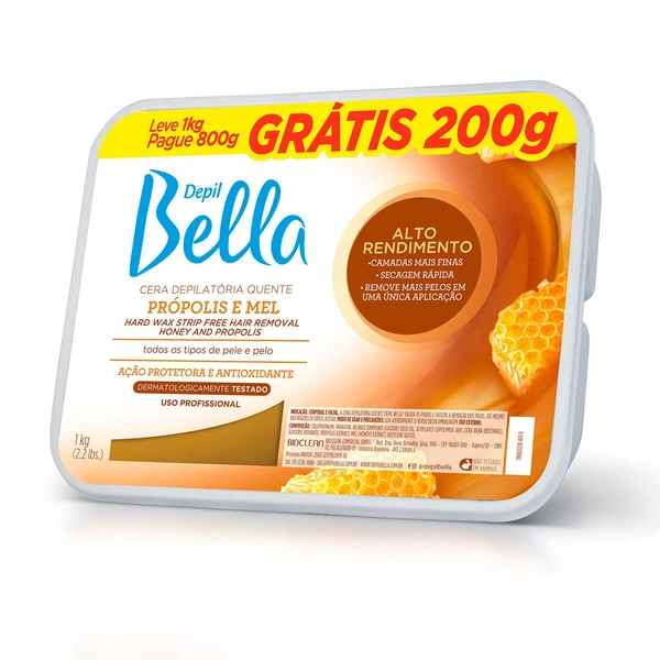 Cera Quente Barra Propólis E Mel Alto Rendimento 1kg