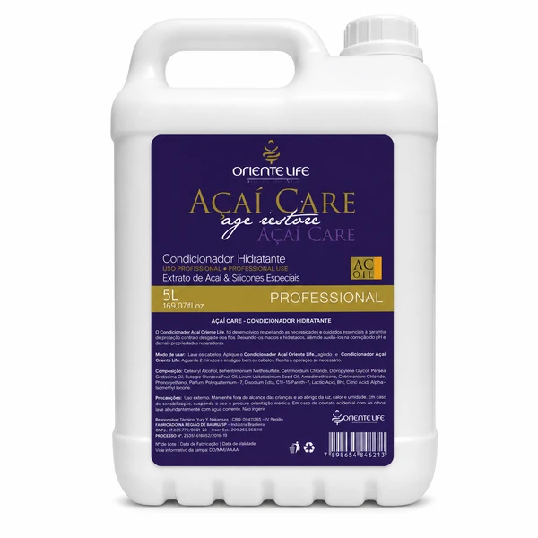 Condicionador Hidratante Açaí Care Oriente Life 5L