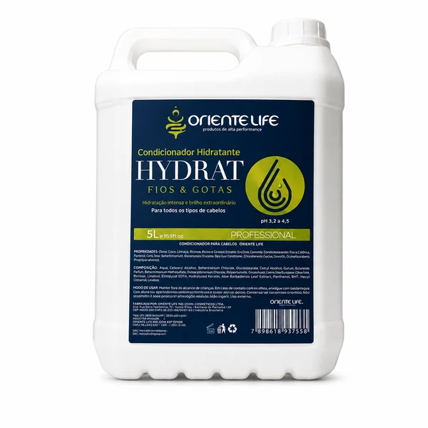 Condicionador Hidratante Hydrat Fios E Gotas 5L Oriente Life
