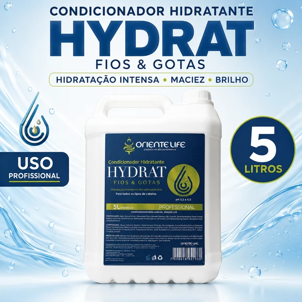 Condicionador Hidratante Hydrat Fios E Gotas 5L Oriente Life