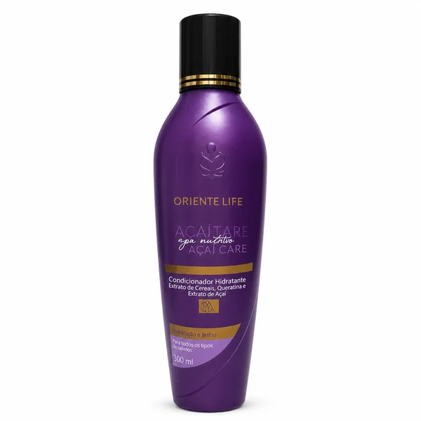 Creme Defrizante Leave-in Açaí Care Oriente Life 1 Litro, Restauração, Nutrição e Proteção Térmica