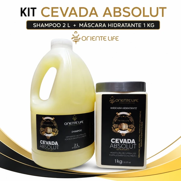 Kit Hidratação Cevada Shampoo 2L + Mascara 1KG
