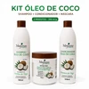 Kit Maycrene Óleo de Coco com Proteína do Trigo, Shampoo e Condicionador 500ml + Máscara 500g