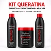 Kit Maycrene Queratina com Manteiga de Cupuaçu, Shampoo e Condicionador 500ml + Máscara 500g