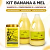 Kit Oriente Life Shampoo 2L + Condicionador 2L + Máscara 1Kg Banana e mel