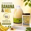 Kit Reconstrução Banana e Mel Efeito Teia, Shampoo 2L + Máscara 1kg Oriente Life