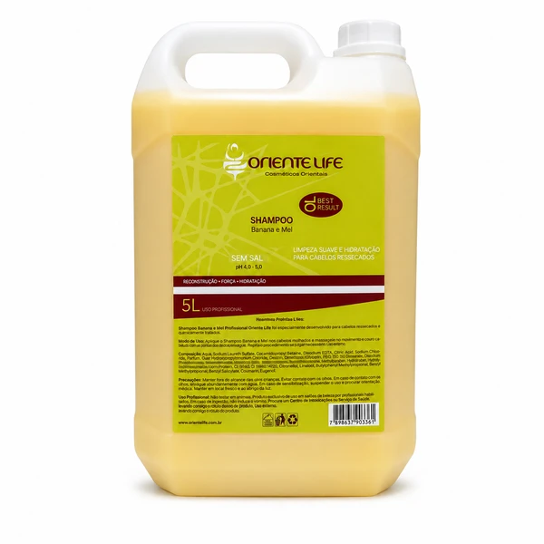 Shampoo Banana e Mel  5L Oriente Life