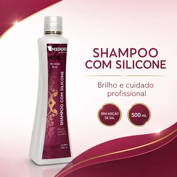 Shampoo Com Silicone Midori 500ml  profissional