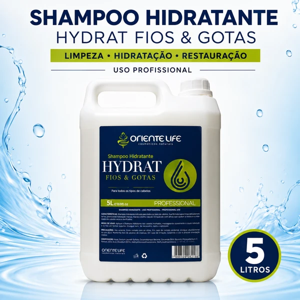 Shampoo Hydrat Fios E Gotas 5L Oriente Life