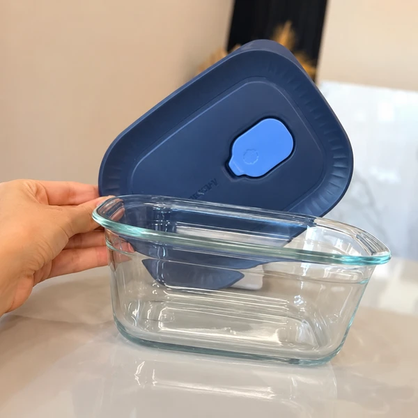 Travessa Refratária Retangular de Vidro com Tampa Tupperware 400 ml