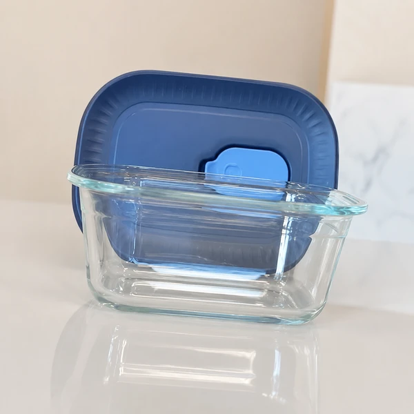 Travessa Refratária Retangular de Vidro com Tampa Tupperware 400 ml