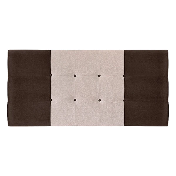 Cabeceira Casal Jbe Moveis Nina 144cm Marrom/Bege Para Cama Box 138cm Decoração Quarto