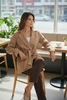 blazer over linho rustico com cinto