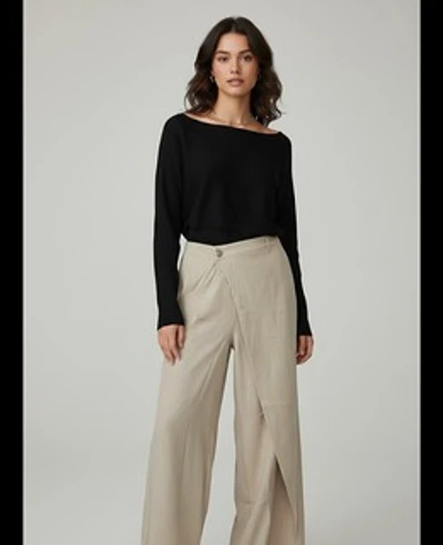 calça alfaitaria botão laterai