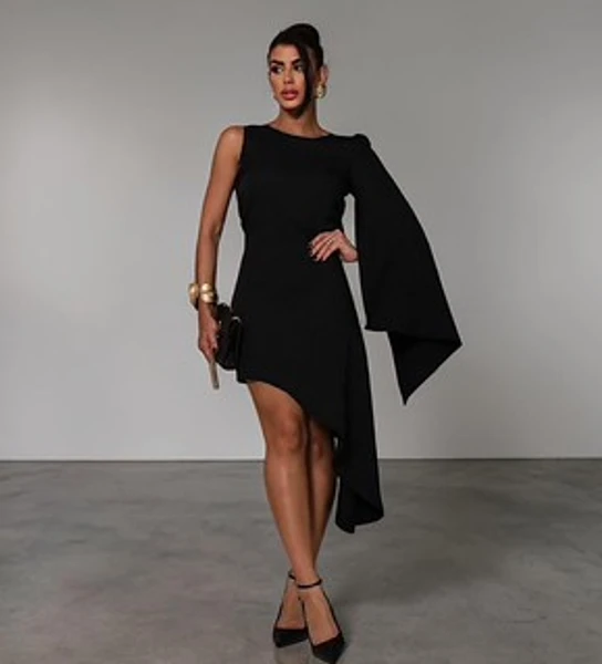 vestido assimetrico