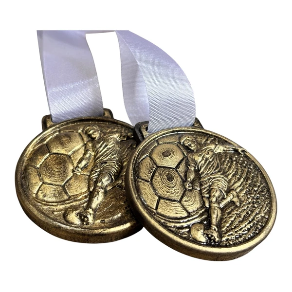 Kit com 20 medalhas em resina com 6cm de diâmetro- futebol