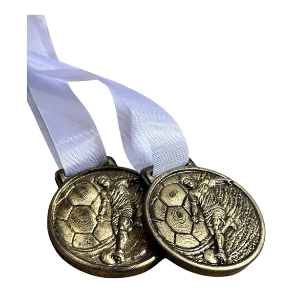 Kit com 20 medalhas em resina com 6cm de diâmetro- futebol