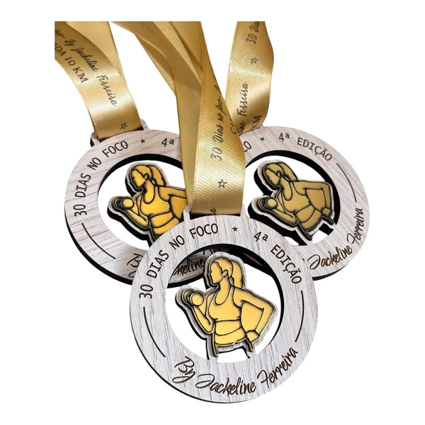 Kit com  50 Medalhas personalizadas
