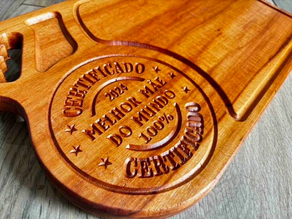 Tábua de Corte em Madeira - Melhor Mãe